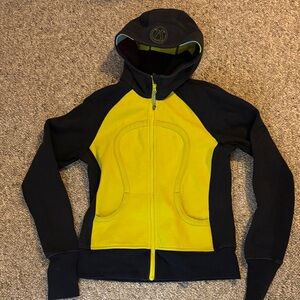 Lululemon Athletica Yellow and Black Hooded Jacket